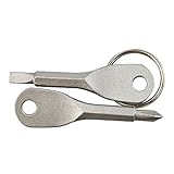 ドライバーセット　マイナスドライバー　プラスドライバー　キーホルダー　ミニ修理工具ドライバー　スクリューとドライバー　強靭ドライバー　ミニサイズ持ち運び便利　ねじ回し（２ロット） (シルバー)