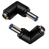 Wave Connecting DC5521 L字 延長 ｱﾀﾞﾌﾟﾀｰ ｵｽ ﾒｽ DC電源 変換コネクタ オス/メス 外径5.5mm 内径2.1mm アダプター 90度変換 DC5521MF L (1個)