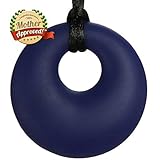 Mother Approved Teething Necklace Baby Navy Blue Donut Easy To Clean by Mother Approved
