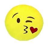 Emoji Small Pillow- Face Throwing a Kiss