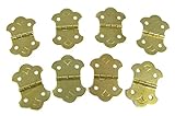 8pc。brass-platedボックスヒンジ