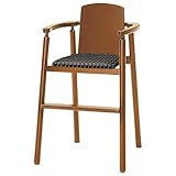 オリバー ダイニング キッズチェア 木製 布 ミディアムブラウン×ブラック (S・CK-201・MB+EF-30C)