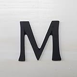 シンプルブラック!　真鍮　大文字アルファベット M