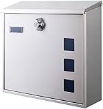 カバポスト 郵便受け 大型 ステンレスポストB ひねりロック 鍵無しでも簡易ロック