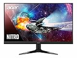Acer Nitro QG241Y Pbmiipx 23.8インチ フルHD (1920 x 1080) VA ゲーミングモニター AMD FreeSync Premiumテクノロジー 最大165Hz 1ms (VRB) HDR10 (ディスプレイポート1.2 x HDMI 2.0 & 1.4)