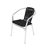 アルミチェア 1脚 人工ラタン ダイニングチェア リゾートチェア ロビーチェア ガーデンチェア ラタンチェア スタッキングチェア 会議椅子 ラウンジチェア 軽量で持ち運び簡単 ビーチチェア アルミチェ