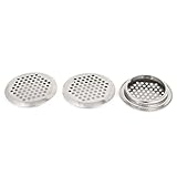 uxcell 換気口交換フィルター　メッシュストレーナー　50mm 径　65mmx11mm　穿孔ラウンド穴　エアベントルーバー　3枚