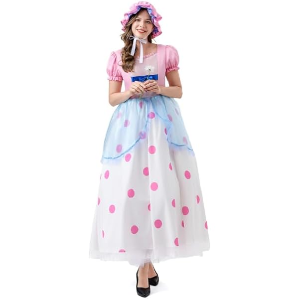 ディズニー　トイストーリー　ボーピープ　コスプレ　ワンピース　ドレス　ハロウィン Amazon.co.jp: SCLYX トイストーリー ボーピープ風コスプレ3点