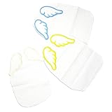 dd51ショップ ベビー 汗取りパッド 3枚セット かわいい 天使の羽 背中 さらさら 綿100％ お肌に優しい 安心 (ホワイト・イエロー・ブルー)