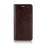 Golikef iPhone X ケース カバー バンパー 手帳型 高級 本革 レザー 色鮮やか レトロ な book case 型 柔らかいシリコンTPUラバーカバー スタンド機能 カード収納機能 