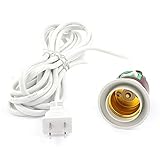 uxcell　ライトソケット　ランプソケットアダプタ　電球ソケット　ランプホルダー　USプラグ　E27　2,8M