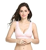 (アクアランド) AQUALAND マタニティブラ ブラジャー クロスオープン ナイトブラ 授乳 産後 産前 妊婦 コットン ママのためのリラックスブラジャー (ＸＬサイズ, ピンク)