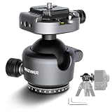 NEEWER ボール雲台 低重心ボールヘッド 自由雲台 三脚雲台 360°回転 & 90°傾斜 40mm金属パノラマカメラマウントアダプター&1/4"Arca型QRプレート付き コンパチブル Peak Design Capture Camera Clip 最大荷重10kg GM41