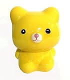 セラミックイエローBear Piggy Coin Bank Money Bank aprox.サイズ3.5 X 3.5 X 4.5インチ