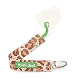 PaciGrip 赤ちゃんのおしゃぶりホルダー & クリップ あらゆる全てのおしゃぶりに適合 Leopard