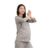 パジャマ 授乳 スウェット トレーナー 授乳口付 (XL)