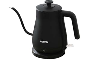 電気ケトル コーヒーケトル 0.8L 1000W コーヒーポット 空焚き防止機能 自動電源オフ 細口 ドリップ 電気ポット 湯沸かし器 ドリップ ステンレス コーヒードリップ スリムノズル コーヒー 紅茶 お茶 egb-w81-bk