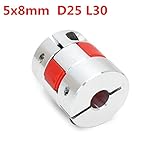 5Mm X 8Mm Aluminum Flexible Spider Shaft Coupling Od25Mm X (Usa)