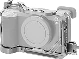 NEEWER カメラケージ アルミ製 コンパチブル A7C II A7CR 滑り止め Arca型QRベース/HDMIケーブルクランプ/NATOレール/コールドシュー/3/8"/ARRI 1/4"ネジに付き ビデオリグ CA050 シルバー