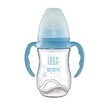 I See Love Premium Baby Feeding Bottle Colorful Anti-Broken BPA-Free 8 Ounce (blue) by I See Love