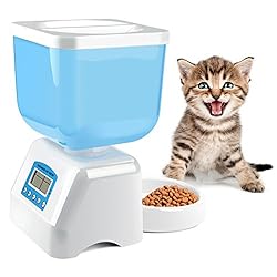 Mosproペット自動給餌器 猫 犬 ペットフィーダー 自動 5L大容量 タイマー式 録音機能付き ペット自動餌やり 給餌器 餌やり器