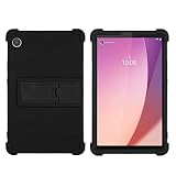 LANHOMEX For Lenovo Tab M8 4th Gen/NEC LAVIE Tab T8 専用ケースカバー8.0インチ，柔らかいシリコン製カバーです，耐衝撃性，レノボ Tab M8 4th Genケースカバー，調節可能なブラケットです，着用が簡単な，子供用保護ケースです，全面保護。 (ブラック)
