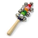 1 pc 新しい虹赤ちゃんのベビーベッドのおもちゃ乳母車活動20 cm木製ベルのシェーカーを鳴らします