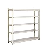 エムケー精工(MK精工) スチールラック 5段 (幅186.5奥行62) 豪力君 ベージュ MR-6185C