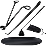 UCINNOVATE 5-in-1 Candle Care Set With Spinning Holder, Trimmer, Snuffer, Dipper & Tray – Perfect Holiday Gift