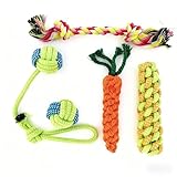 HonWang犬用おもちゃ 犬用グッズ 噛み耐性綿製 小型犬・中型犬用 歯の掃除やストレス解消に 5点セット