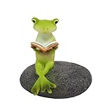 ガーデン オブジェ・置物 （Frog・読書） EDC-0130