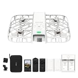 HOVERAir X1 Smart AI飛行カメラ ドローン カメラ付き 100g未満 免許不要 2.7K HDR動画撮影 室内外 小型ドローン バッテリー3個と充電ハブ付き 合計飛行時間55分 HOVERAir ビーコン＆ジョイスティックセット（ディスプレイ付き） 軽量モーションコントローラー ホバーエアー 空撮ドローン 自動帰還 インテリジェント機能搭載 アプリ手動操作可 空飛ぶカメラ （フライトファンセット、白）
