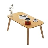 ノートパソコンテーブル ローテーブル 、ミニテーブルティーテーブル、ベッドの上でテーブル 木製テーブル 簡約な設計 木目表面 UV塗装 長方形テーブル 簡単な組み立て 多機能は使います 幅80cm×奥行40cm×高さ41.5cm