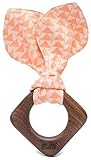 Finn + Emma天然木製と有機コットンTeething Ring for Baby Boy or Girl One Size G03-0922A