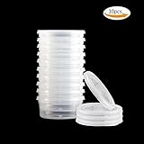 leobro Slime Containers with Lids、10パックストレージJarをFoam Balls Slime、ストレージコンテナfor 20 g Slime、クリアPP Tight