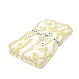 Kashwere【カシウエア】 織柄ハーフブランケット BB75-128-33 ホワイト×モルト (並行輸入品)