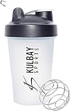 Kulbay Sports Mini | プロテインシェイカー 400ml シェーカーボトル | (容量 600ml) シェイカーボトル プロテイン 小さめ ボール入り 単品
