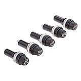 MagiDeal 5 Piecesシャーシ/パネルマウントガラスチューブヒューズホルダーfor 6 x 30 mmヒューズ