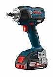 Bosch IWMH182-01 18V Brushless Impact Wrench with 1/2" Square Drive, 2 Batteries, Charger, and Carry