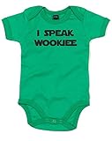 (私はウィキアを喋ります。) I Speak Wookiee, プリント　ベビースーツ - グリーン/黒 3-6 ヶ月