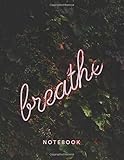 Notebook: Beautiful plant leave look neon pink lettering | 150 College-ruled lined pages 8.5 x 11 (Leave collection)