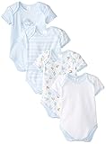 Spasilk baby-boys新生児four-pack Dinoボディスーツ カラー: ブルー