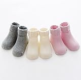 赤ちゃん ベビー 新生児 可愛い ソックス 靴下 柔らかい 靴下 ソックス 滑り止め付き 3足 セット (M)