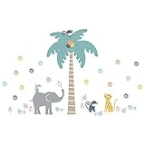 Lambs & Ivy Animal Crackers Jungle Jumbo Wall Appliques Gray/Blue [並行輸入品]