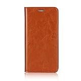 Golikef iPhone X ケース カバー バンパー 手帳型 高級 本革 レザー 色鮮やか レトロ な book case 型 柔らかいシリコンTPUラバーカバー スタンド機能 カード収納機能 