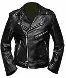 CelebritaイタリアMitorブラックレザージャケットFauxブラックL – For Chest 40 "- 42