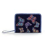 アナスイミニ(ANNA SUI MINI) バタフライ刺繍 ジャバラ母子手帳ケース ブルー 7033556-50