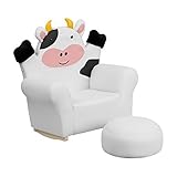 Offex OF-HR-29-GG Kids Cow Rocker Chair and Footrest [並行輸入品]