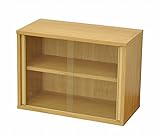 エイ・アイ・エス(AIS) 上置きガラス棚 小 アプリコット 幅60cm 高さ43.5cm ナチュラル AP-U1