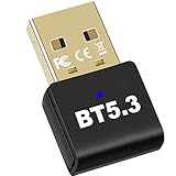 GUROYI Bluetooth 5.1 USBアダプタ 【最先端Bluetooth5.1技術&win11対応&超低遅延】超小型 ブルートゥース子機 PC用/ナノサイズ/Ver5.1/ Bluetoothアダプタ 最大通信距離20m 低遅延 無線 apt-X EDR/LE対応(省電力) Windows 11/10/8.1/8/7(32/64bit) 対応 Mac非対応 日本語取扱説明書付き (NEW Black Pro)